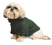 green micro fibre dog coat