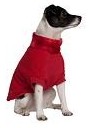 red thermal fleece dog coat